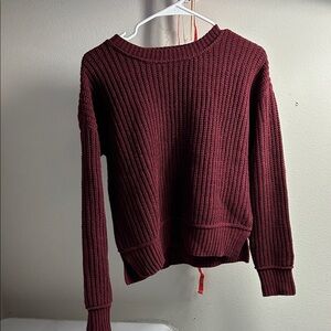 Aeropostale Rich Maroon Crew Neck Sweater